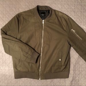 New Look Men Olive Forest Green Bomber Jacket XL